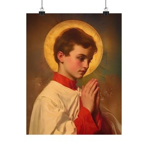 Saint Dominic Savio - Sanctified Souls Print - Multiple Sizes - Premium Posters - Catholic Art - Christian Home Decor Artwork