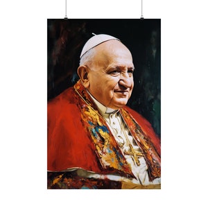 Papa San Juan XXIII - Impresión de Almas Santificadas - Múltiples tamaños - Carteles verticales mate premium