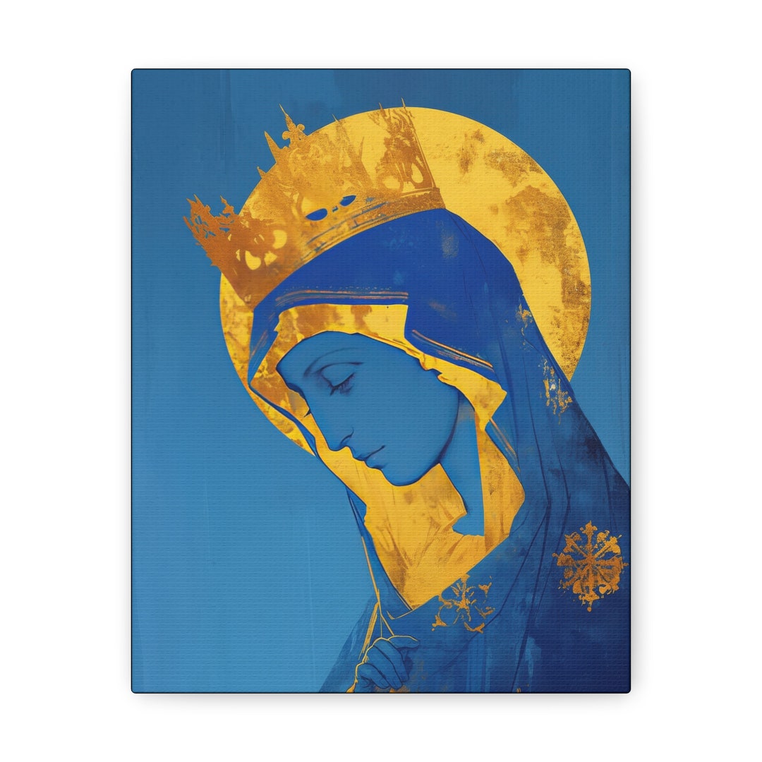 Mother Mary - Light of All Faithful - Gallery Wrapped Canvas - Print ...