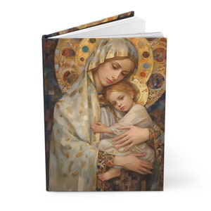 Mary the Blessed Virgin Hardcover Lined Journal - Devotional Notebook - Double sided lined Journal - Prayer Diary