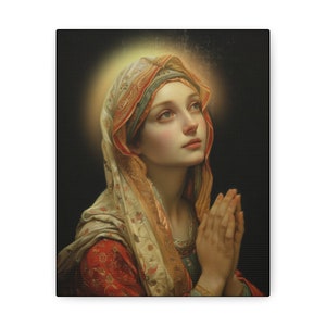 Saint Regina - Gallery Wrapped Canvas - Print - Religious Art for your Home - Christian print - Prayer Room Catholic Saint Art
