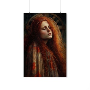 The Penitent Magdalene - Saint Mary Magdalene Print - Sanctified Souls Print - Multiple Sizes - Premium Matte Vertical Posters