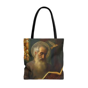 Saint Issac of Armenia Tote Bag - Large Medium Small Faith Art Bag - Catholic Faith Purse - Religious - Prayer Bag - Devotional Purse