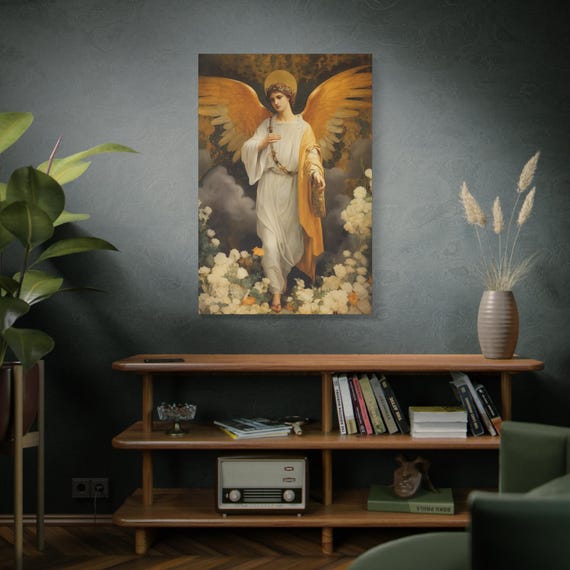 大天使ガブリエル - ギャラリーラップキャンバス - 聖なる魂のプリント