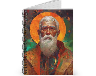 Saint Matthias the Apostle Journal - Sanctified Souls Art - Religious Based Notebook - Spiral Notebook - Ruled Line