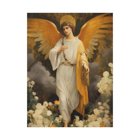 大天使ガブリエル - ギャラリーラップキャンバス - 聖なる魂のプリント
