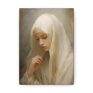 Mary the Blessed Virgin - Gallery Wrapped Canvas - Sanctified Souls Print - Religious Art for your Home - The Virgin Mary