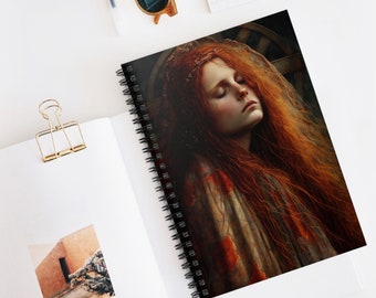 The Penitent Magdalene - Saint Mary Magdalene Journal - Sanctified Souls Art - Religious Based Notebook - Spiral Notebook - Ruled Line