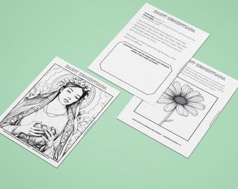 Descarga digital - Páginas para colorear y actividades - Santa Ermentiana - Libro para colorear católico - IMPRESIÓN DIGITAL - Escuela dominical - Educación en casa