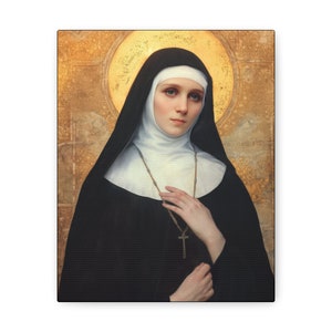 Saint Benedetta Cambiagio - Gallery Wrapped Canvas - Print - Religious Art for your Home - Catholic art print - prayer room art