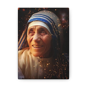 Saint Teresa of Calcutta - Mother Teresa - Gallery Wrapped Canvas - Sanctified Souls Print - Religious Art for your Home