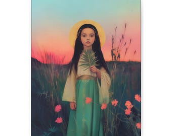 Saint Charity - Multiple Sizes - Catholic Home art - Museum Wrapped Canvas - Sanctified Souls Print - Martyr Saint