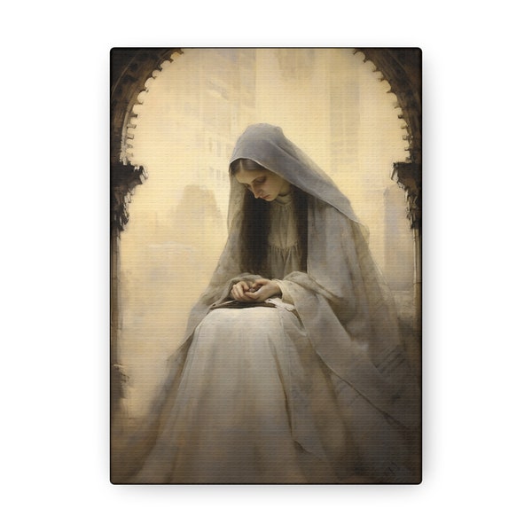 Our Lady of Sorrows - The Virgin Mary - Gallery Wrapped Canvas - Sanctified Souls Print - Mary the Blessed Virgin