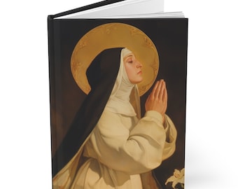 Saint Lutgardis - Hardcover Lined Journal - Devotional - Double sided Journal - Catholic Devotional Journal Book - Notebook