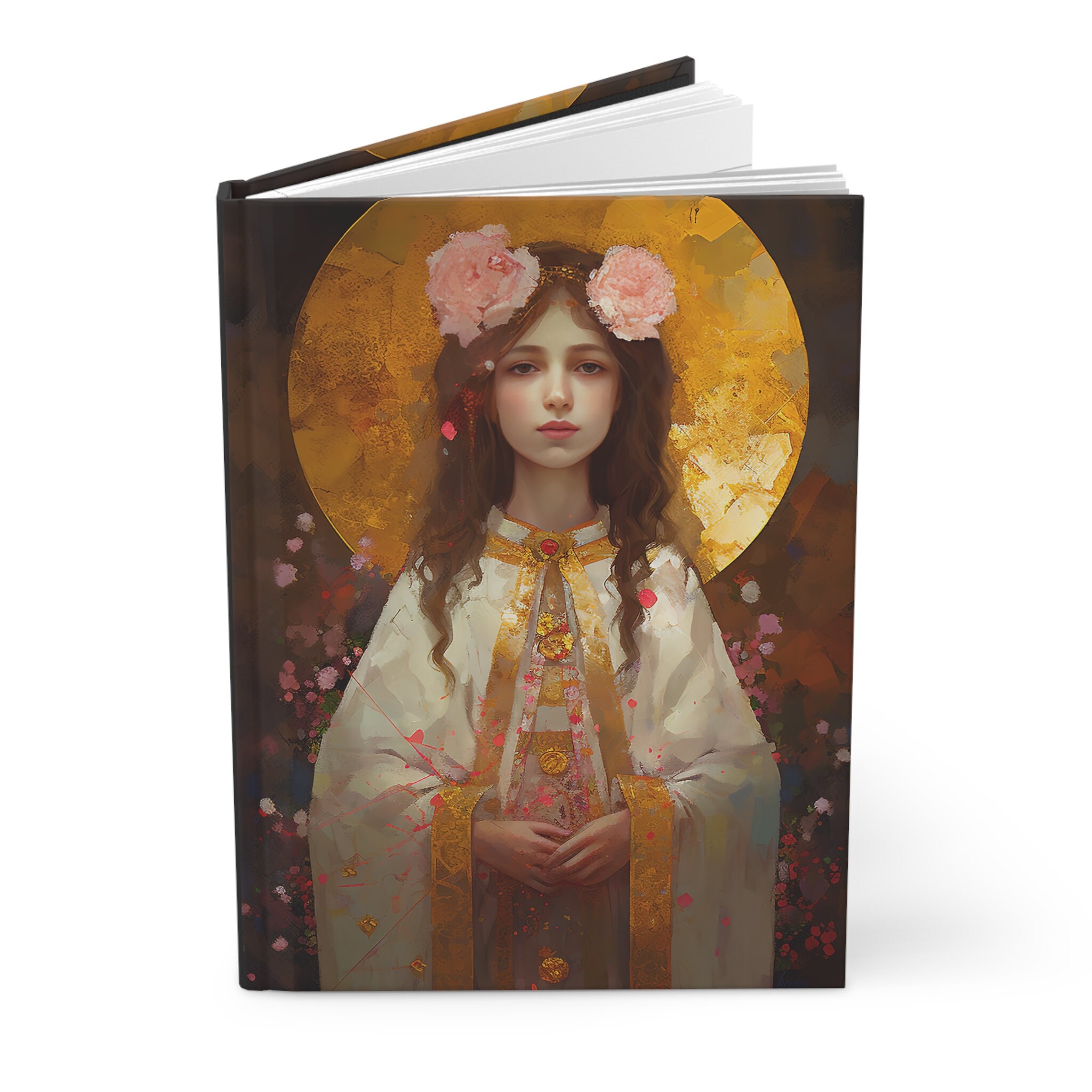 Saint Philomena Hardcover Lined Journal - Devotional Notebook - Double sided lined Journal - Hardcover Prayer Diary