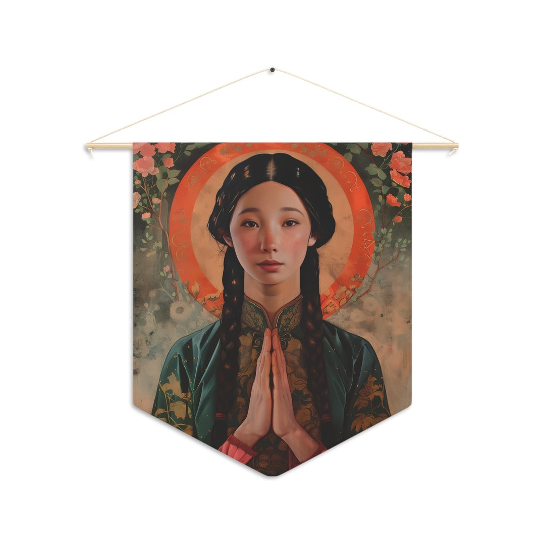 Saint Anna Wang Wall Banner / Wall Hanging / Pennant Religious Wall