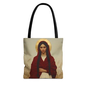 Saint Junia - Tote Bag - Large Medium Small Faith Art Bag - Re-usable Tote Purse - Double Sided