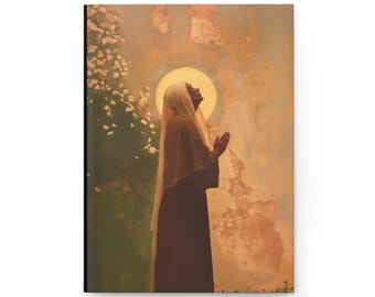 Saint Monica Hardcover Lined Journal - Devotional Notebook - Double sided lined Journal - Hardcover Prayer Diary