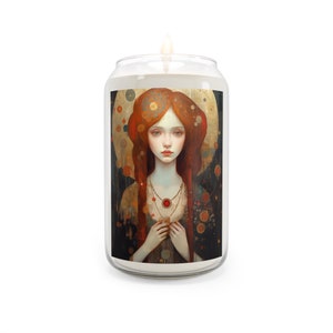 Saint Lucy - Duftende Gebetskerze, 13,75 Unzen - Große Größe - Religiöse Gebetskerze - Katholische Kunst