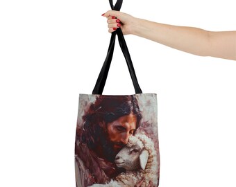 Borsa tote ispirata alla fede, borsa per la spesa cristiana Borsa tote ispirata alla fede, borsa per la spesa cristiana