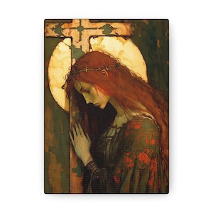 The Eternal Hope of Mary Magdalene Canvas Print - Multiple Sizes - Catholic Home art - Gallery Wrapped Canvas - Sanctified Souls Print