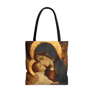 Mutter der Barmherzigkeits-Einkaufstasche - große, mittelkleine Glaube-Kunst-Tasche - katholische Glaubens-Geldbeutel - religiöse tragen alles