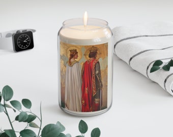 Saint Gwladys and Saint Gwynlly  - Scented Prayer Candle, 13.75oz -  Candle - Catholic Art - prayer room Scented Candle - Religious gift