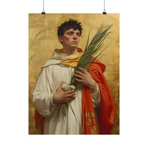 Saint Stephen - Sanctified Souls Print - Multiple Sizes - Premium Matte Vertical Posters