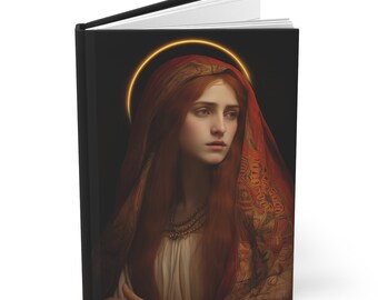 Saint Mary Magdalene Hardcover Lined Journal - Devotional Notebook - Double sided lined Journal - Prayer Diary - Front and back print