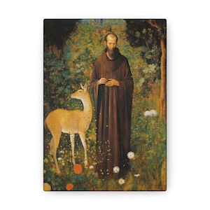 Saint Giles - Gallery Wrapped Canvas - Sanctified Souls Print - Religious Art for your Home
