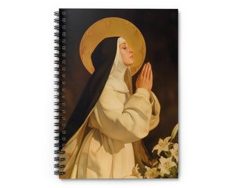 Saint Lutgardis - Sanctified Souls Art - Religious - Spiral Notebook - Ruled Line - Catholic Religious art present gift