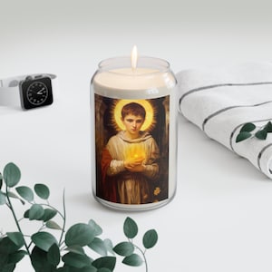 Saint Tarsicius / Tarcisius - Scented Prayer Candle, 13.75oz - Tall Size - Religious Prayer Candle - Catholic Art