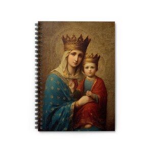 Madonna della Strada - Nuestra Señora del Camino - Arte de las Almas Santificadas - Cuaderno con motivos religiosos - Cuaderno espiral - Línea rayada