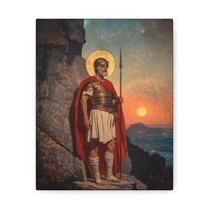 Saint Andrew the Tribune - Gallery Wrapped Canvas - Print - Religious Art for your Home - Christian print - Prayer Room Art - Catholic