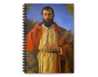Saint Thomas the Apostle - Sanctified Souls Art - Religious Based Notebook - Spiral Notebook - Ruled Line