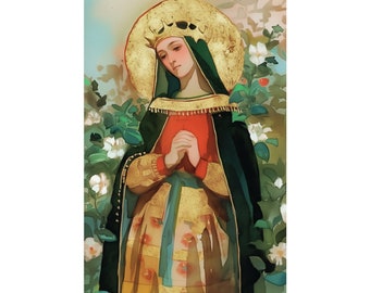 Saint Matilda of Germany - Sanctified Souls Print - Multiple Sizes - Premium Matte Vertical Posters - Matilda of Ringelheim