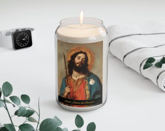 Saint James the Greater - Apostle - Scented Prayer Candle, 13.75oz -  Candle - Catholic Art - prayer room Scented Candle - Religious Saint