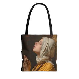 Saint Yvette of Huy - Purse - Three sizes - Large Medium Small Faith Art Bag - Catholic purse - Double Sided - Patron Saint Artwork