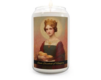 Saint Elizabeth of Hungary - Scented Prayer Candle, 13.75oz - Tall Size - Religious Prayer Candle - Catholic Saint