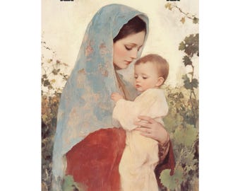 Nostra Signora dell'Uva / Nostra Signora della Vendemmia - Stampa Anime Santificate - Diverse Dimensioni - Poster Verticali Opaco Premium - Madre Maria