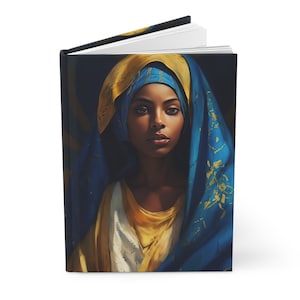 Maria die selige Jungfrau Hardcover liniertes Tagebuch - Andachtsbuch - doppelseitiges Gebetstagebuch - Vorder- und Rückseitedruck