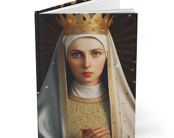 Saint Kinga of Poland Hardcover Lined Journal - Devotional Notebook - Double sided lined Hardcover Journal - Catholic Art - Prayer Journal