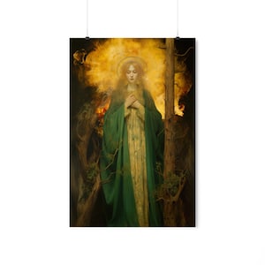 Saint Afra - Sanctified Souls Print - Multiple Sizes - Premium Matte Vertical Posters - Catholic Art - Religious Poster
