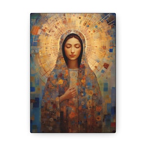 The Virgin of the Americas : Our Lady of Guadalupe Gallery Wrapped Canvas Print - Multiple Sizes - Catholic Home art