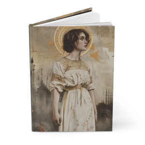 Saint Joan of Arc Hardcover Lined Journal - Devotional Notebook - Double sided lined Journal - Hardcover Prayer Diary
