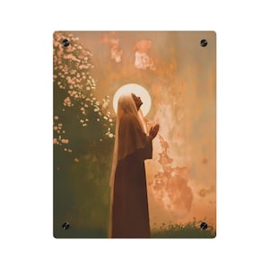 Saint Monica Wall Art Panel - Ready to Hang Acrylic Print - Catholic Saint Art - Patron Saint Print - No Frame needed