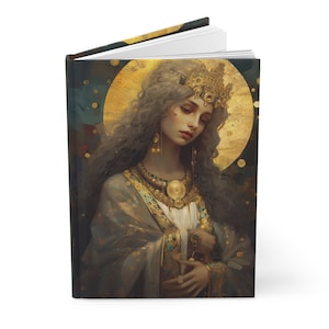 Saint Catherine of Alexandria Hardcover Lined Journal - Devotional Notebook - Double sided lined Journal - Prayer Diary - Front and back