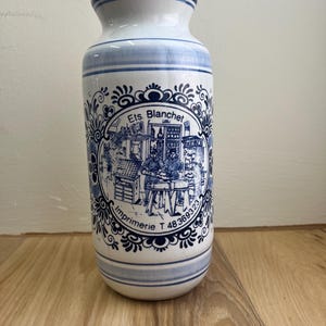 Royal Delft Hand Painted Vase, blue and white cottagecore, Dutch