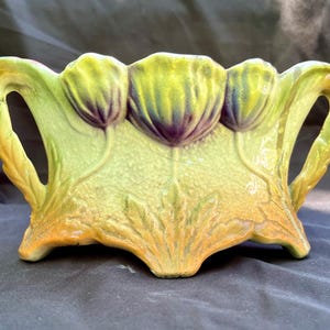 Art Nouveau Planter French Majolica Authentic found in French antique shop
