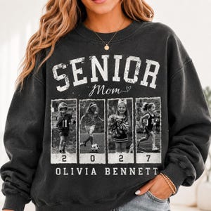 Comfort Color Personalized 2027 Senior Bootleg Photo Shirt, Custom Softball Mom Shirt with Name & Number, Senior Player Shirt immagine 4